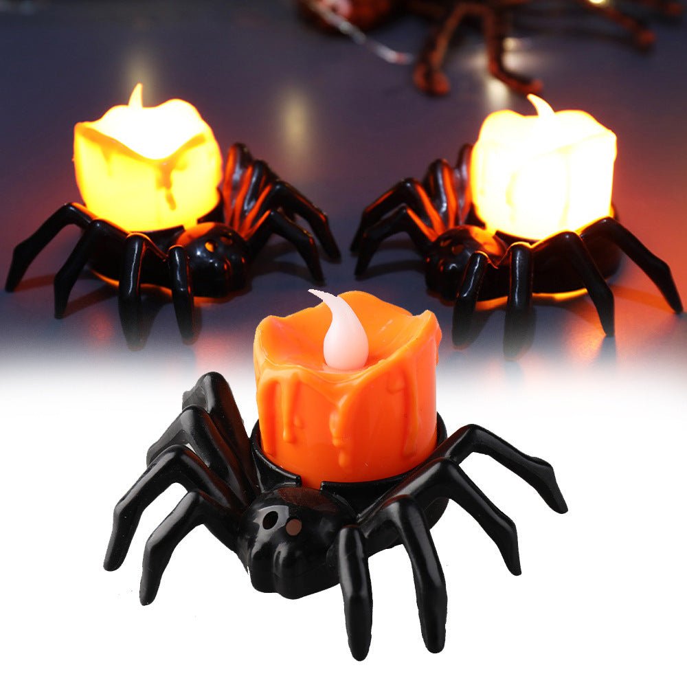 Halloween Festival Atmosphere Creative Halloween Spider Candlestick Ornaments - 0 - Scribble Snacks