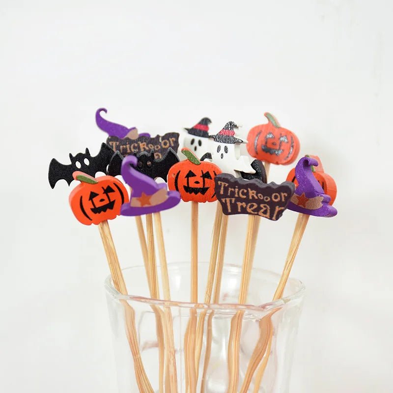 Halloween Fruit Fork Party Set - Halloween - Confetti & Table Decorations - Scribble Snacks