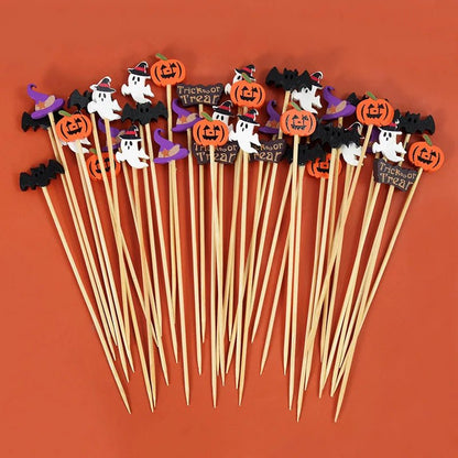 Halloween Fruit Fork Party Set - Halloween - Confetti & Table Decorations - Scribble Snacks