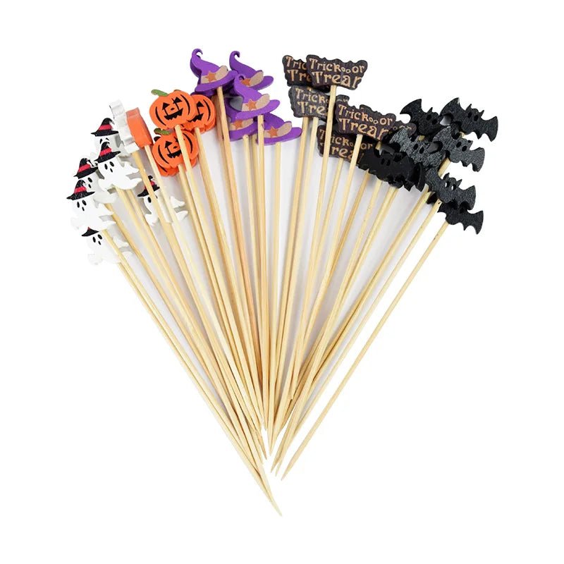 Halloween Fruit Fork Party Set - Halloween - Confetti & Table Decorations - Scribble Snacks