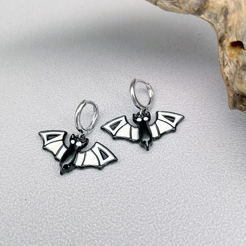 Halloween Funny Earrings Female Personality Ghost Pumpkin Bat Cartoon Jewelry - 4 - Scribble Snacks