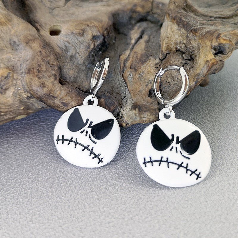 Halloween Funny Earrings Female Personality Ghost Pumpkin Bat Cartoon Jewelry - 4 - Scribble Snacks