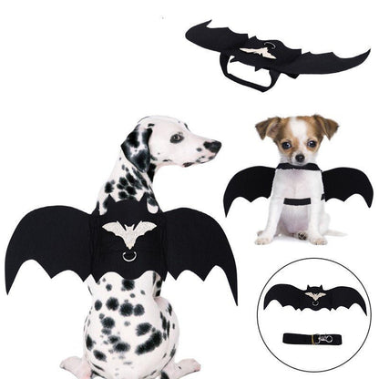 Halloween funny pet bat wings dog clothes - 0 - Scribble Snacks