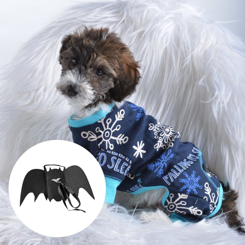 Halloween funny pet bat wings dog clothes - 0 - Scribble Snacks