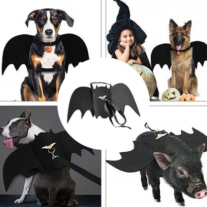 Halloween funny pet bat wings dog clothes - 0 - Scribble Snacks