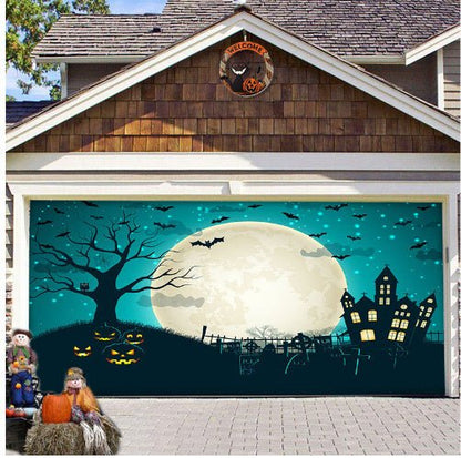 Halloween Garage Stickers Background Fabric - 0 - Scribble Snacks