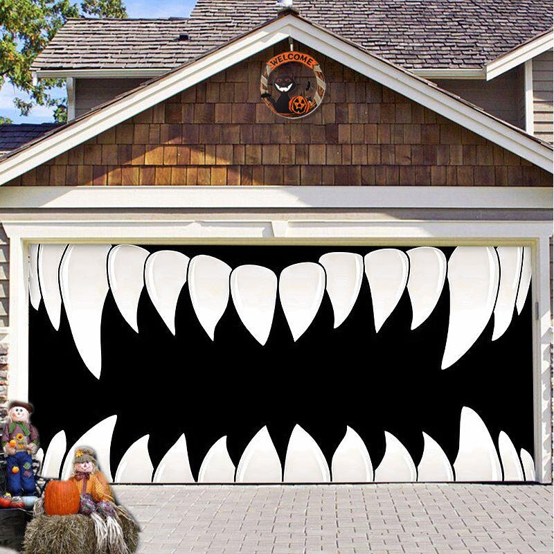 Halloween Garage Stickers Background Fabric - 0 - Scribble Snacks