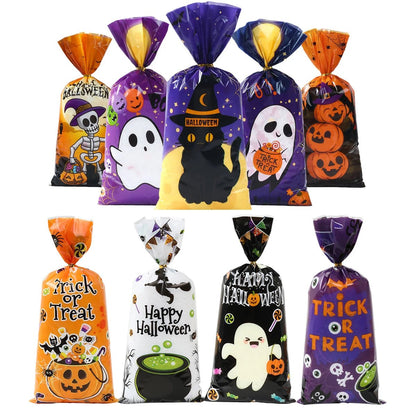 Halloween Ghost Cat Gift Bags - Halloween - Candy Buckets & Holders - Scribble Snacks