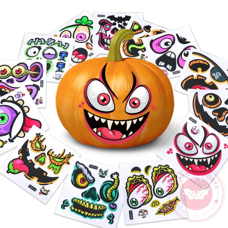 Halloween Ghost Expression Stickers Decor - Halloween - Stickers & Labels (including Scrapbooking, Wall Decals) - Scribble Snacks