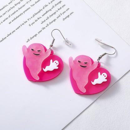 Halloween Ghost Love Earrings - 0 - Scribble Snacks