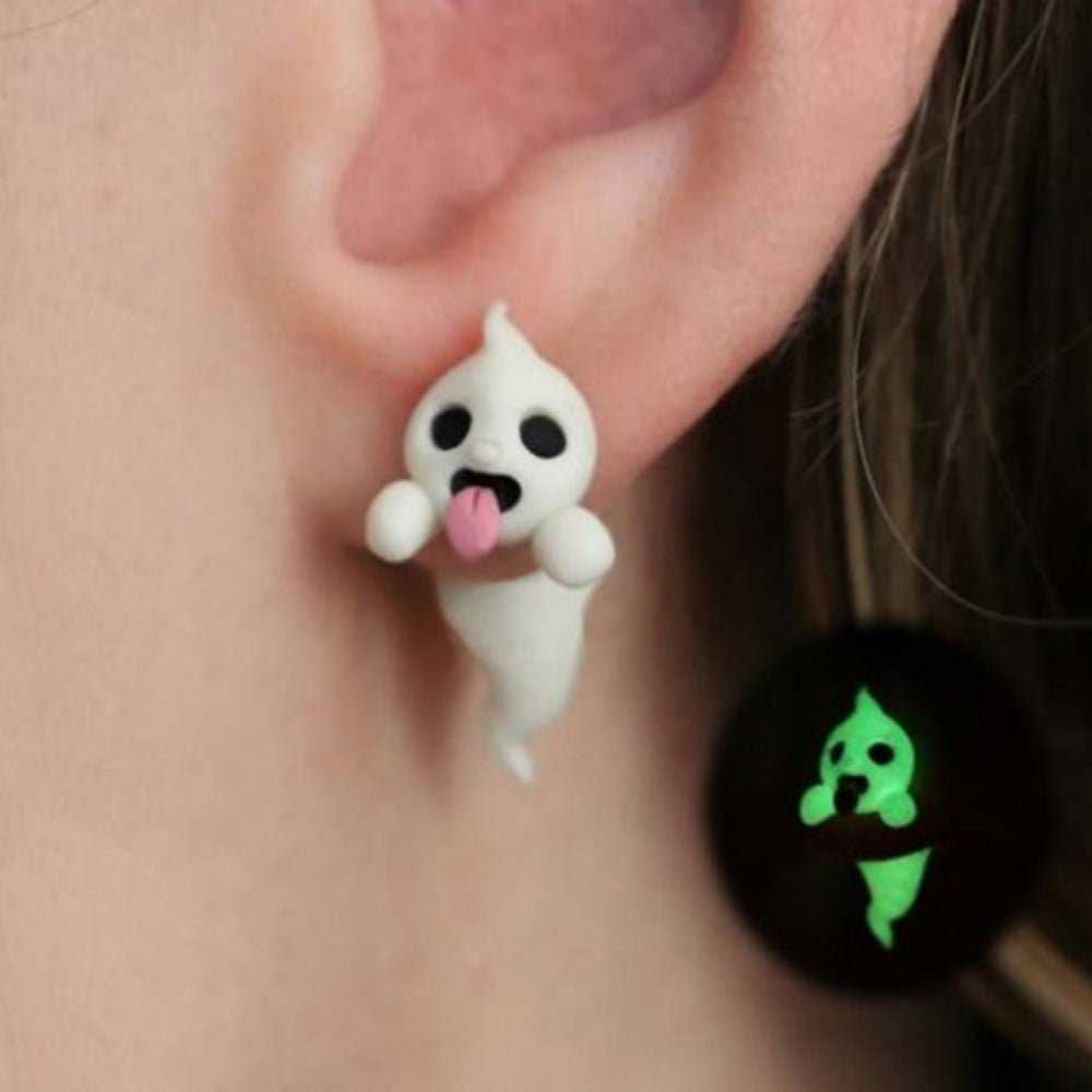 Halloween Ghost Luminous Fashion Earrings - 0 - Scribble Snacks