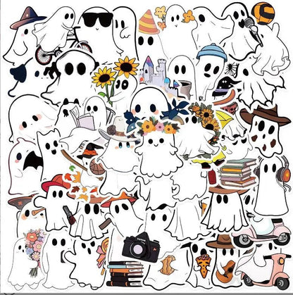 Halloween Ghost Pepperoni Stickers - Halloween - Stickers & Labels (including Scrapbooking, Wall Decals) - Scribble Snacks