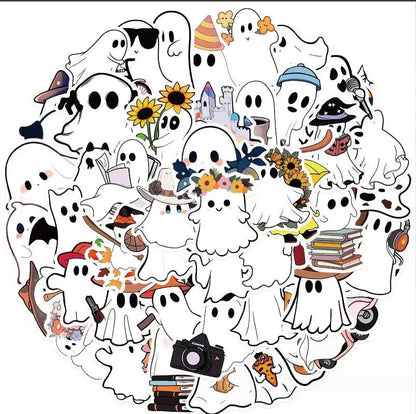 Halloween Ghost Pepperoni Stickers - Halloween - Stickers & Labels (including Scrapbooking, Wall Decals) - Scribble Snacks