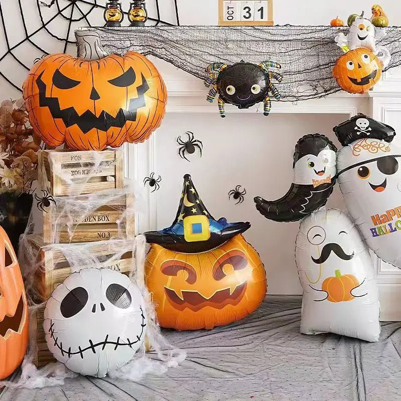 Halloween Ghost Pumpkin Balloon Set - Halloween - Balloons & Garlands - Scribble Snacks