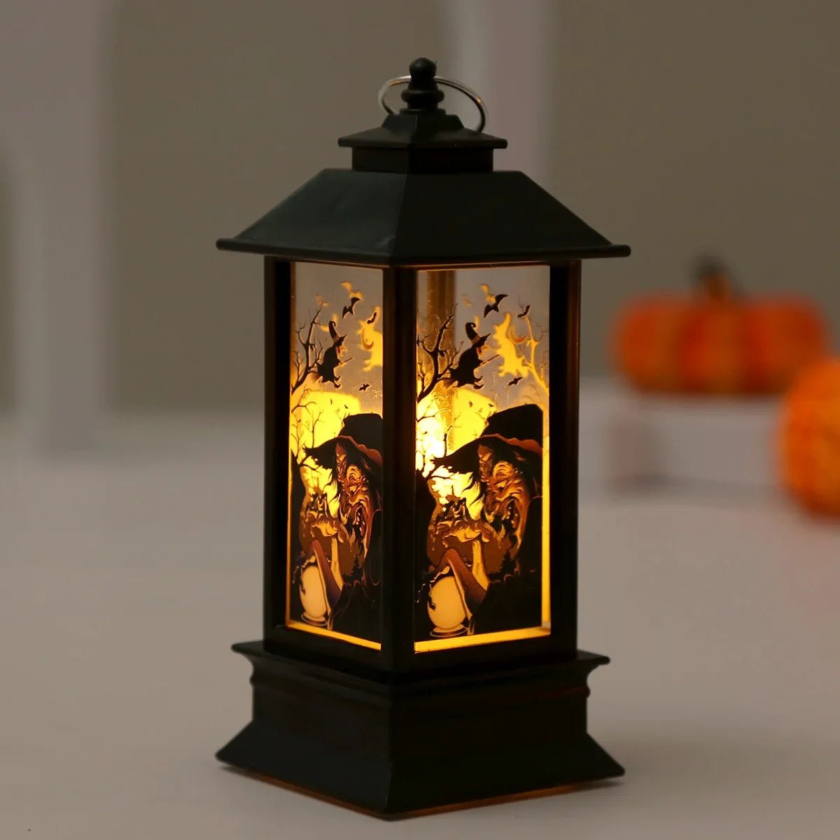 Halloween Ghost Pumpkin Wind Lamp - Halloween - Lanterns & Candle Holders - Scribble Snacks