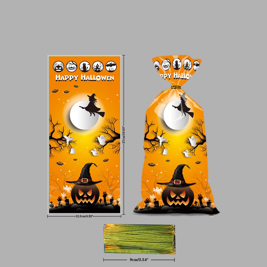 Halloween Gift Bag Party Decoration Candy Bag Snack Biscuits Bag - 0 - Scribble Snacks