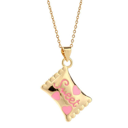 Halloween Gift Drop Oil Golden Candy Pendant Necklace - 0 - Scribble Snacks