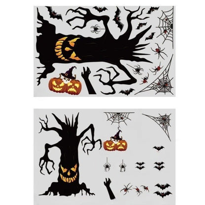 Halloween Glass Show Window Scene Layout Ghost Zombie Pumpkin Spider Static Window Stickers Halloween Party Decoration - 0 - Scribble Snacks