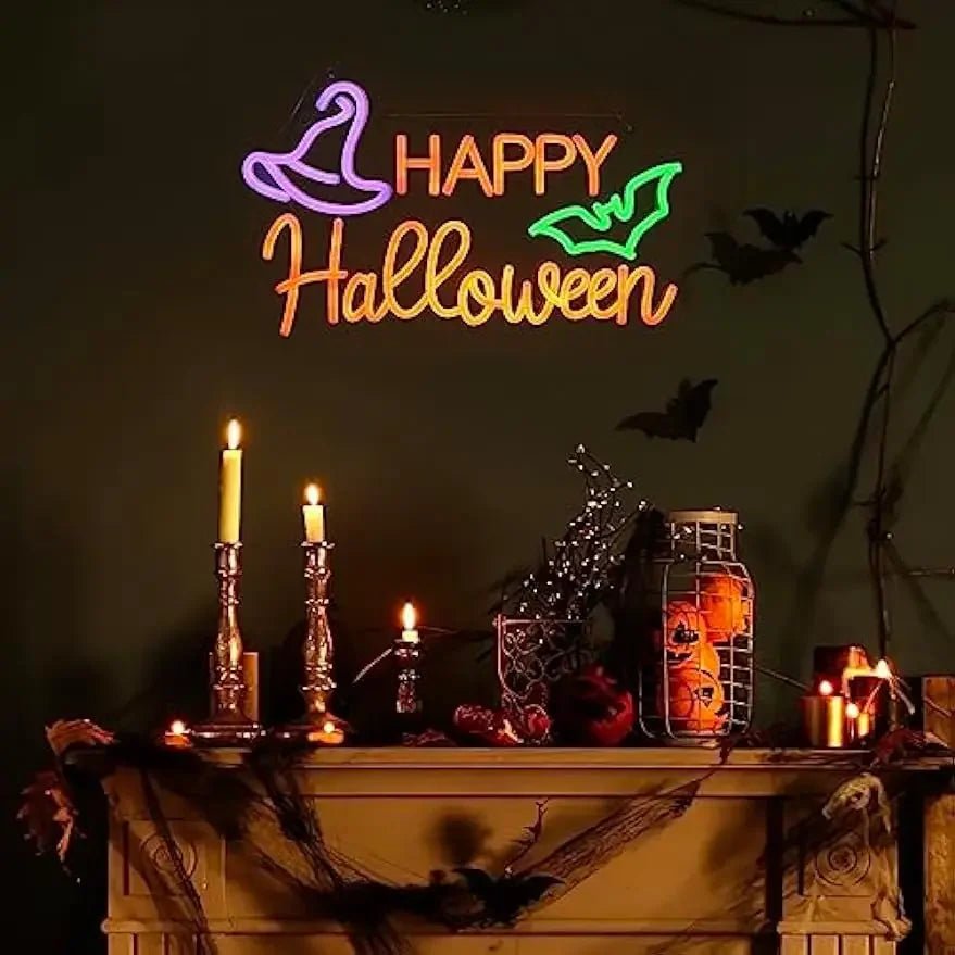 Halloween Glow Talk Neon Sign - Halloween - LED Lighting & Neon Signs - Scribble Snacks