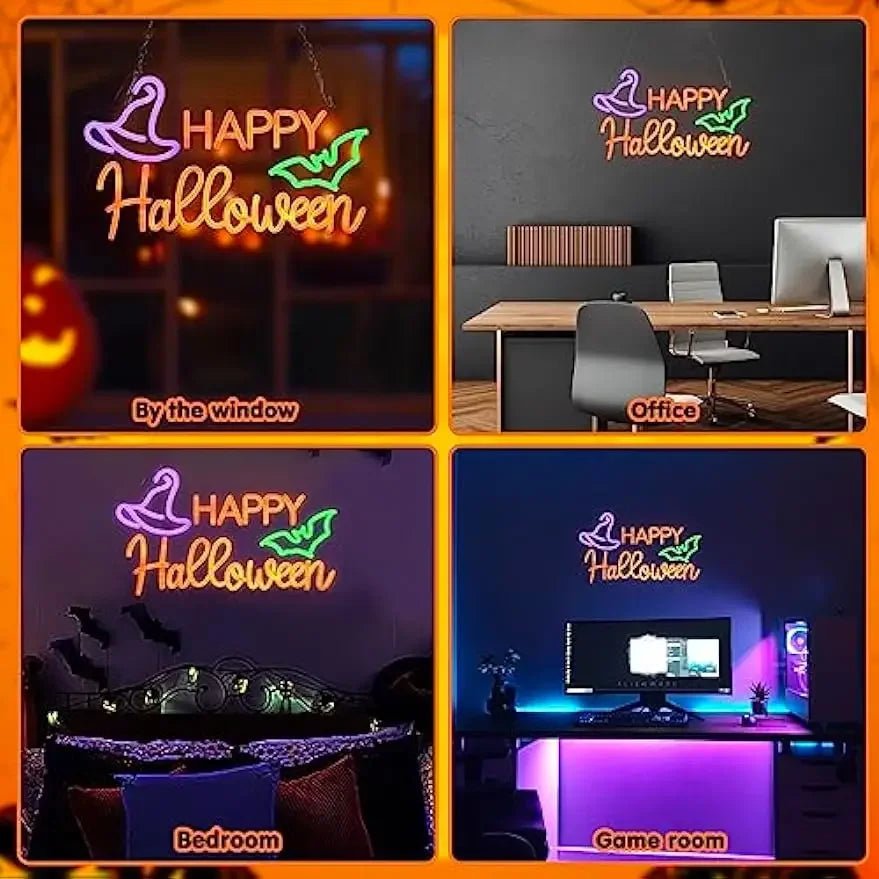 Halloween Glow Talk Neon Sign - Halloween - LED Lighting & Neon Signs - Scribble Snacks