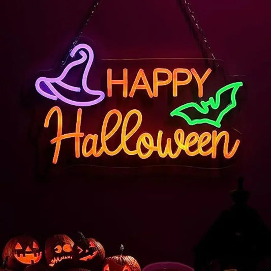 Halloween Glow Talk Neon Sign - Halloween - LED Lighting & Neon Signs - Scribble Snacks