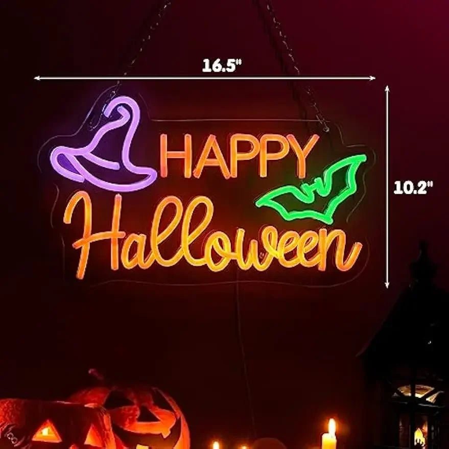 Halloween Glow Talk Neon Sign - Halloween - LED Lighting & Neon Signs - Scribble Snacks