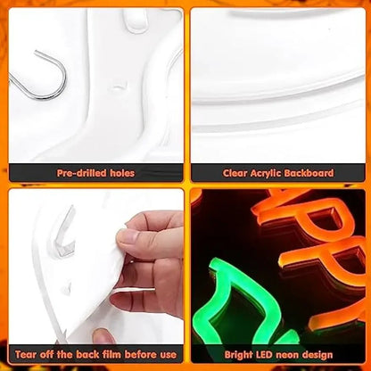 Halloween Glow Talk Neon Sign - Halloween - LED Lighting & Neon Signs - Scribble Snacks