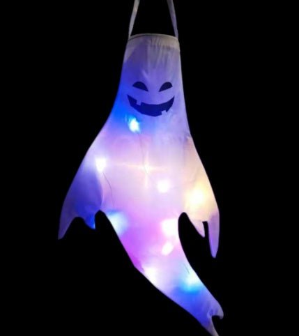 Halloween Hair Dryer Ghost Decoration Ghost Face Glow - 0 - Scribble Snacks