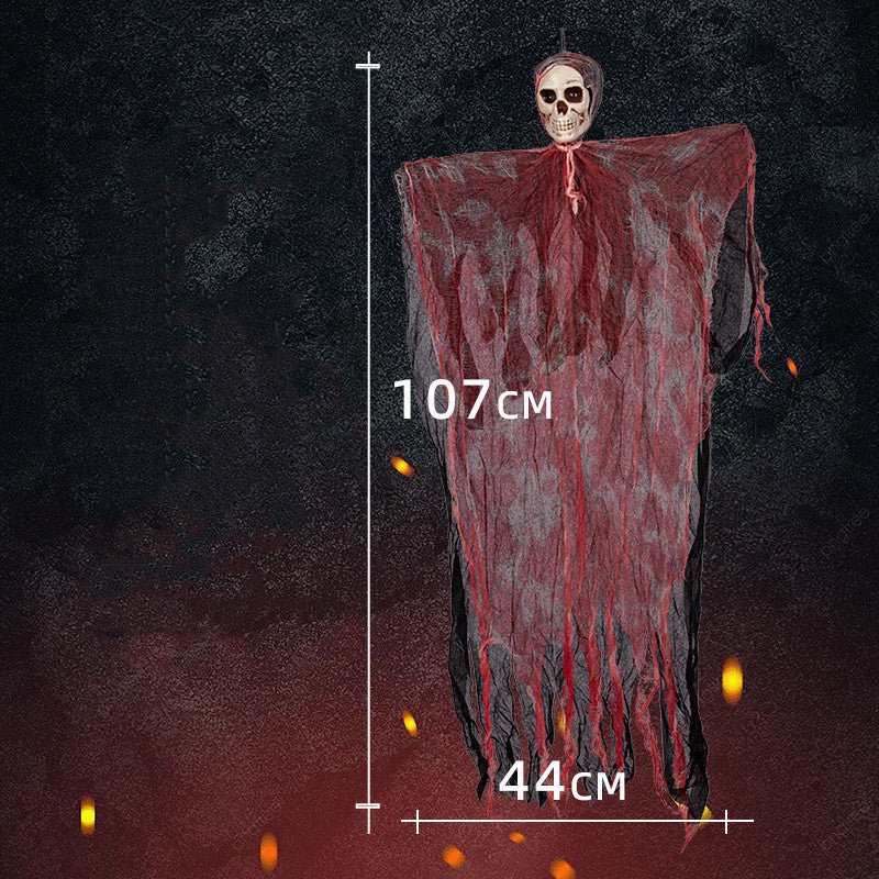 Halloween Hanging Ghost Pendant Dyed Blood Horror Skull Pendants For Halloween Party Patio Lawn Window House Decoration - 0 - Scribble Snacks