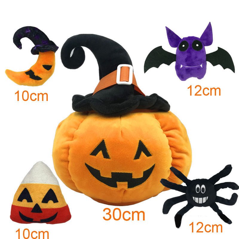 Halloween Hat Pumpkin Pillow Plush Toy - 0 - Scribble Snacks