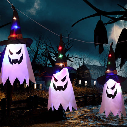 Halloween Holiday Decoration Lanterns Cloth Art Ghost Halloween String Lights - 0 - Scribble Snacks