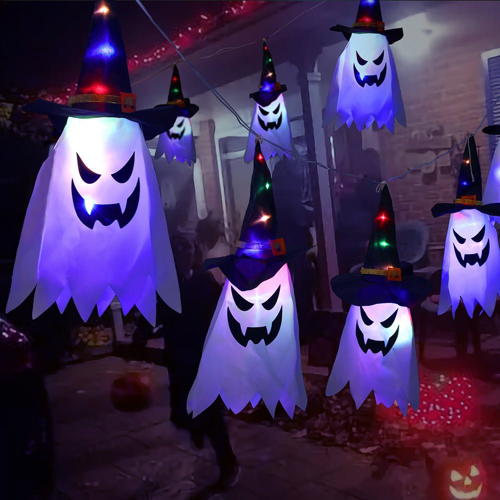 Halloween Holiday Decoration Lanterns Cloth Art Ghost Halloween String Lights - 0 - Scribble Snacks