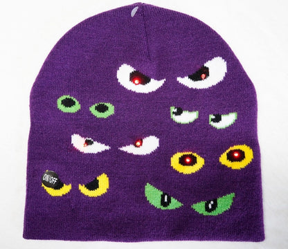 Halloween Horror Expression Luminescent Lamp Knitted Hat - 0 - Scribble Snacks