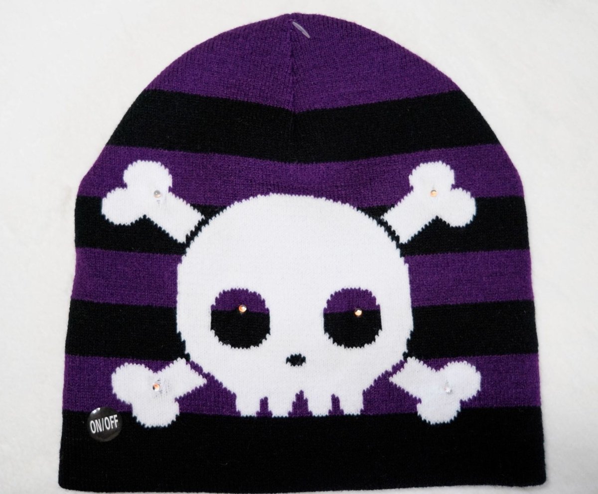 Halloween Horror Expression Luminescent Lamp Knitted Hat - 0 - Scribble Snacks