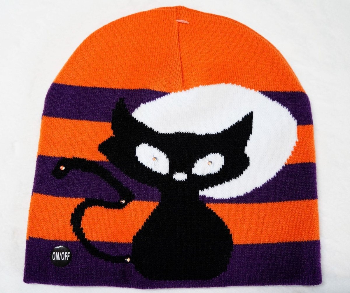 Halloween Horror Expression Luminescent Lamp Knitted Hat - 0 - Scribble Snacks