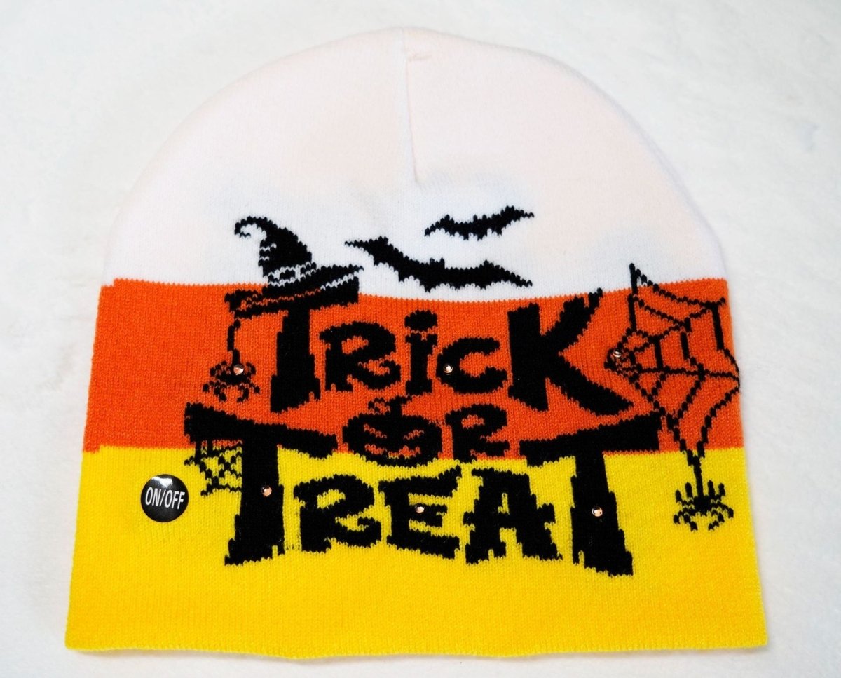 Halloween Horror Expression Luminescent Lamp Knitted Hat - 0 - Scribble Snacks