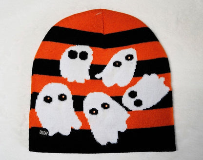 Halloween Horror Expression Luminescent Lamp Knitted Hat - 0 - Scribble Snacks