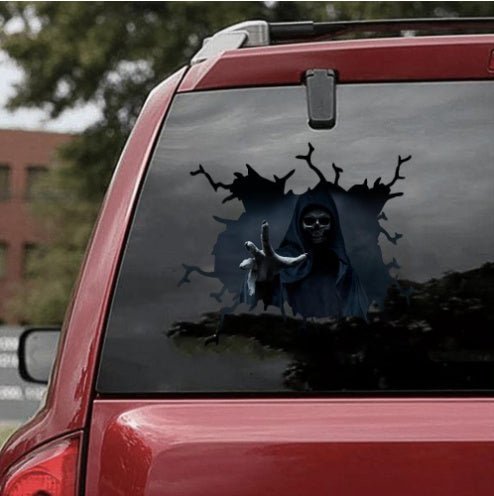 Halloween Horror Skull Car Window Stickers - 0 - Scribble Snacks