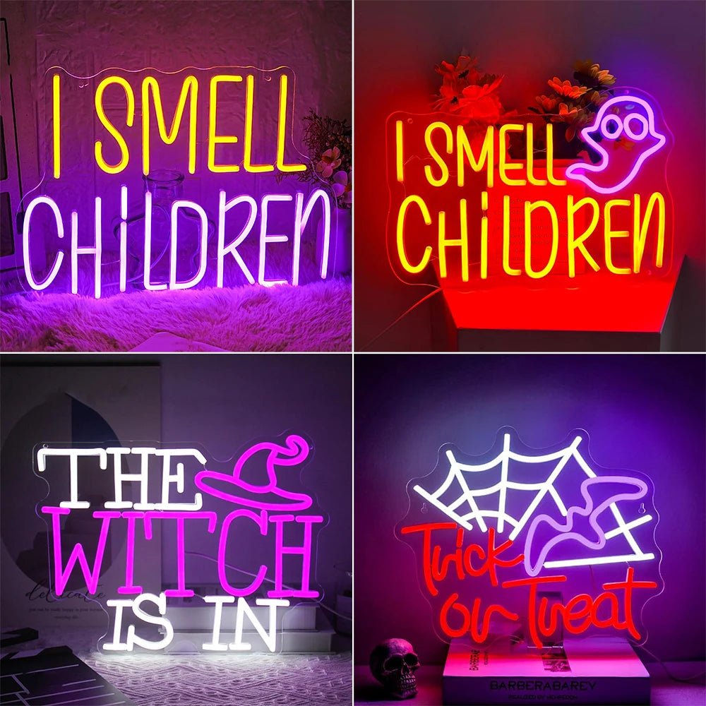 Halloween "I Smell Children" Sign - Halloween - LED Lighting & Neon Signs - Scribble Snacks