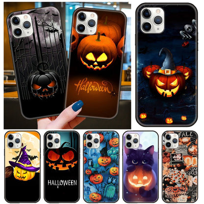 Halloween Jack O Lantern Cat Phone Case - 0 - Scribble Snacks