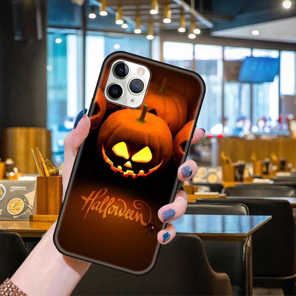 Halloween Jack O Lantern Cat Phone Case - 0 - Scribble Snacks