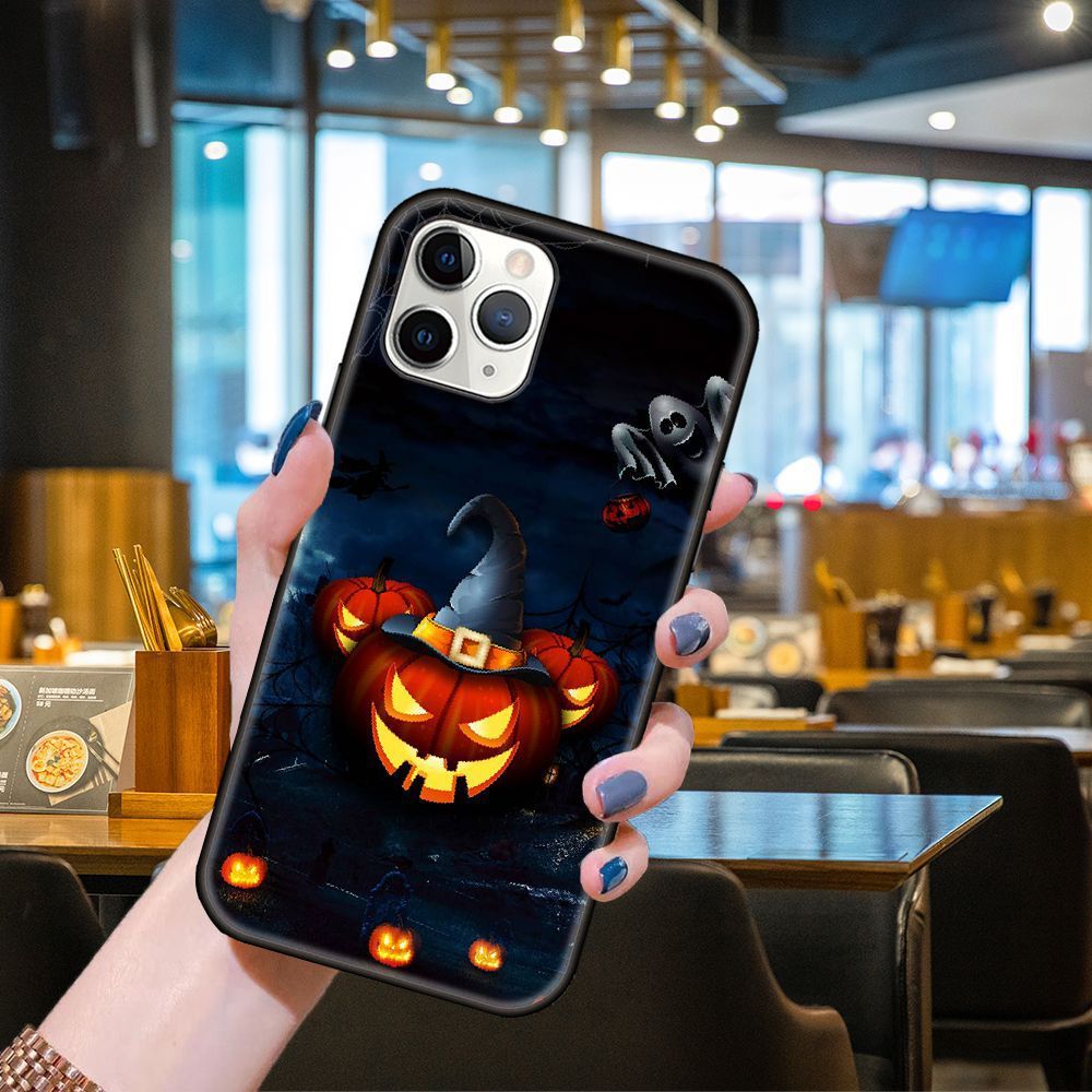 Halloween Jack O Lantern Cat Phone Case - 0 - Scribble Snacks