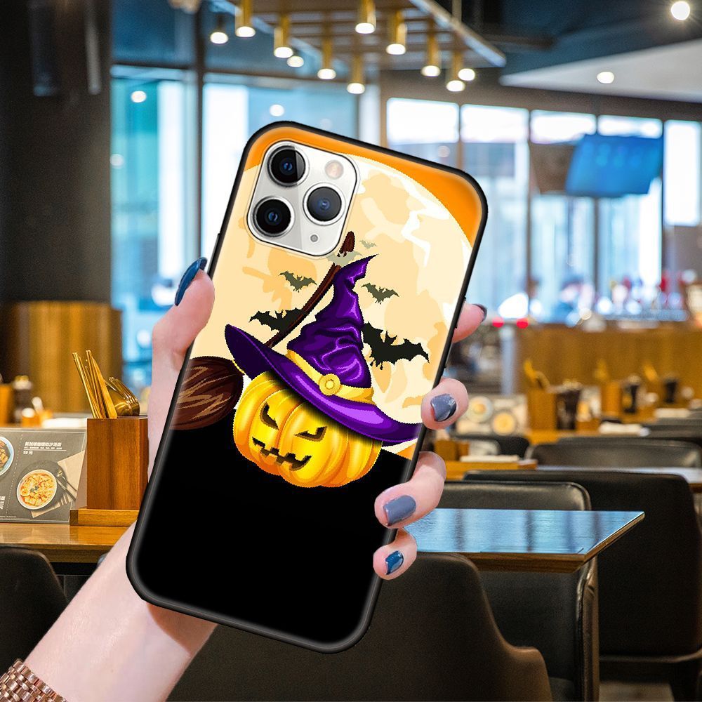 Halloween Jack O Lantern Cat Phone Case - 0 - Scribble Snacks