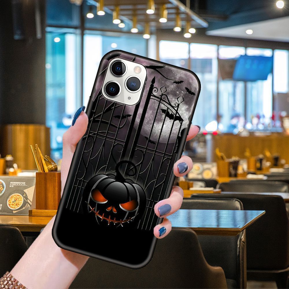 Halloween Jack O Lantern Cat Phone Case - 0 - Scribble Snacks