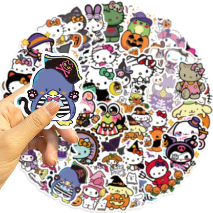 Halloween Kitty Snack Stickers - Halloween - Stickers & Labels (including Scrapbooking, Wall Decals) - Scribble Snacks