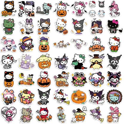 Halloween Kitty Snack Stickers - Halloween - Stickers & Labels (including Scrapbooking, Wall Decals) - Scribble Snacks