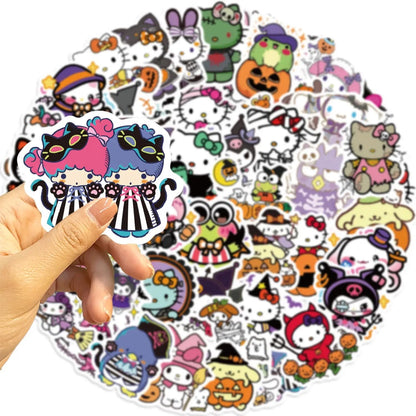 Halloween Kitty Snack Stickers - Halloween - Stickers & Labels (including Scrapbooking, Wall Decals) - Scribble Snacks