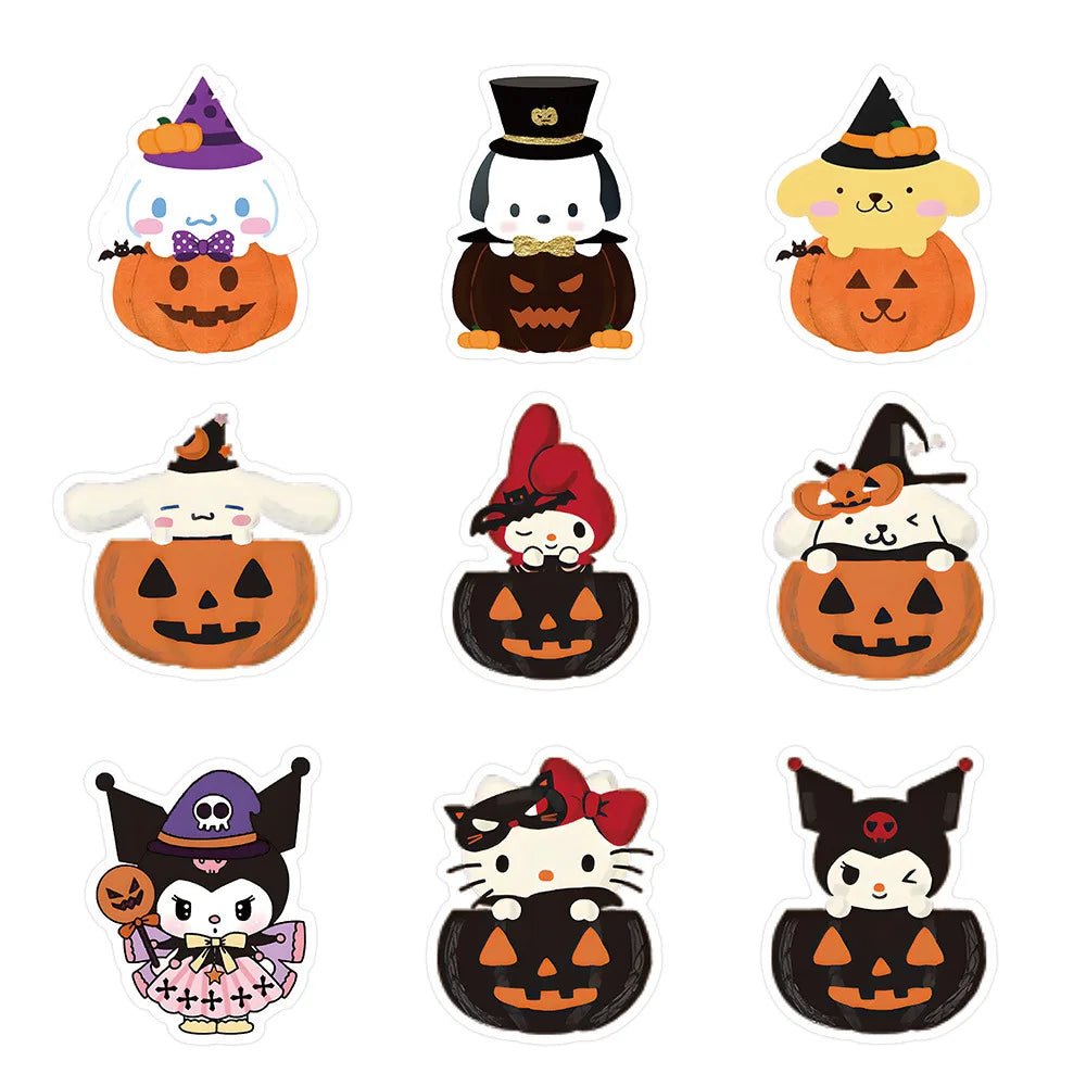 Halloween Kitty Snacks Stickers Assortment - Halloween - Stickers & Labels (including Scrapbooking, Wall Decals) - Scribble Snacks