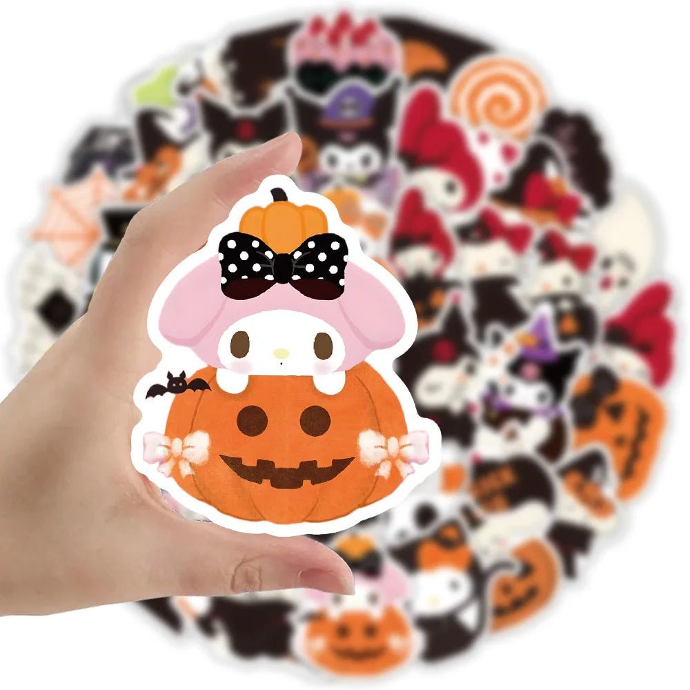 Halloween Kitty Snacks Stickers Assortment - Halloween - Stickers & Labels (including Scrapbooking, Wall Decals) - Scribble Snacks