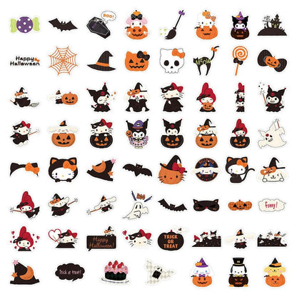 Halloween Kitty Snacks Stickers Assortment - Halloween - Stickers & Labels (including Scrapbooking, Wall Decals) - Scribble Snacks